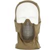 Balaclava Airsoft Mesh Mask,Ninja Style Airsoft Face Mask with Full Face Mouth Protection Airsoft Paintball Mask Waterproof Metal Mesh Mask (Coyote Brown) view 2