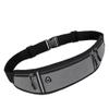 ANXTO Universal Running belt with Extender, Runner Waist Pack with 3 Pockets, Hiking Travel Camp Running Workout Belt Bag, Reflective No Bounce Black Fanny Pack for Women Men (Grey) view 1