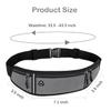 ANXTO Universal Running belt with Extender, Runner Waist Pack with 3 Pockets, Hiking Travel Camp Running Workout Belt Bag, Reflective No Bounce Black Fanny Pack for Women Men (Grey) view 2