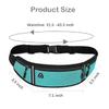ANXTO Universal Running belt with Extender, Runner Waist Pack with 3 Pockets, Hiking Travel Camp Running Workout Belt Bag, Reflective No Bounce Black Fanny Pack for Women Men (Turquoise) view 2