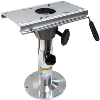 Aluminum Adjustable Height Locking Boat Seat Pedestal with SlideBoat Chair Base with height adjustable from 13 inches to 19 inches