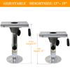 Aluminum Adjustable Height Locking Boat Seat Pedestal with SlideBoat Chair Base with height adjustable from 13 inches to 19 inches view 4