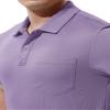BASUDAM Men's Polo Shirts with Pocket Quick Dry Short Sleeve Active Performance Lavender M view 2