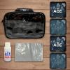 CornholeAce Iconic - Black - ACE Pro Bag Kit: 4 Bags + Break-in Kit + Carry Case - Professional Cornhole Bags Dual Sided Slick Stick view 2