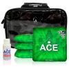 CornholeAce Iconic - Green - ACE Pro Bag Kit: 4 Bags + Break-in Kit + Carry Case - Professional Cornhole Bags Dual Sided Slick Stick view 1