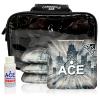 CornholeAce Iconic - Silver - ACE Pro Bag Kit: 4 Bags + Break-in Kit + Carry Case - Professional Cornhole Bags Dual Sided Slick Stick view 1