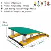 LXLZYXSF Incline Curved Ramp Shaped Springboard for Gymnastics Vaulting Kung Fu Backflip Practice, High/Long Jump Aid Board Wood Elastic Board (Color : Green, Size : 6 springs-60x120cm) view 2