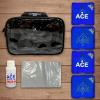 CornholeAce Iconic - Navy Blue - ACE Pro Bag Kit: 4 Bags + Break-in Kit + Carry Case - Professional Cornhole Bags Dual Sided Slick Stick view 2