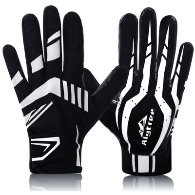 Alytree Youth Football Gloves - Silicone Super Sticky and High Grip for Kids 8-12