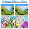 Electric Air Pump for Inflatable Tumbling Track Mat with 4 Nozzles, AC 110-120V Quick-Fill Inflator, Air Pump for Gymnastics/Flooring/Tumbling/Yoga/Taekwondo/Exercise Gym Fitness Mat view 4