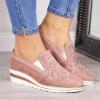 Ladmiple Walking Shoes Women Arch Support Sneakers Womens Walking Shoes Daily Pull-on Lightweight Comfy Breathable Running Tennis Shoes Slip On Fashion Platform Sneakers D-pink view 2