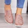 Ladmiple Walking Shoes Women Arch Support Sneakers Womens Walking Shoes Daily Pull-on Lightweight Comfy Breathable Running Tennis Shoes Slip On Fashion Platform Sneakers D-pink view 3
