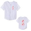 Baby Baseball Jersey 1 Year Old Birthday Party Shirt Short Sleeve Button Tee 1st Infant Toddler T Shirt Gift (Stripe B,9 Months) view 1