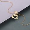 Gsoouas Music Note Heart of Treble and Bass Clef Necklace Women Infinity Love Charm Pendant Necklace Stainless Steel Jewelry (gold) view 3
