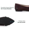 Hee grand Pointed Toe Ballet Flats for Women Suede Rhinestones Chains Dress Shoes Comfort Slip-On Loafers,Latte 10 view 4