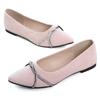 Hee grand Women's Rhinestone Pointed Toe Flats Elegant Crystal Dress Shoes for Wedding,Cute Pink 8 view 1