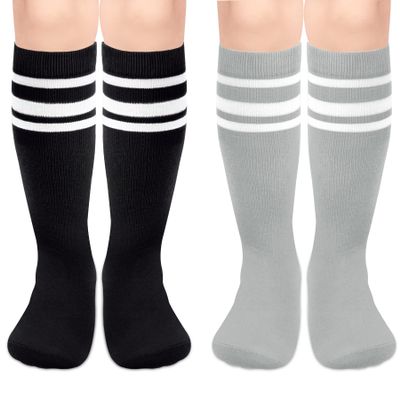 Olreco Boys Soccer & Baseball Socks - Toddler to Youth (4-6), 2 Pairs
