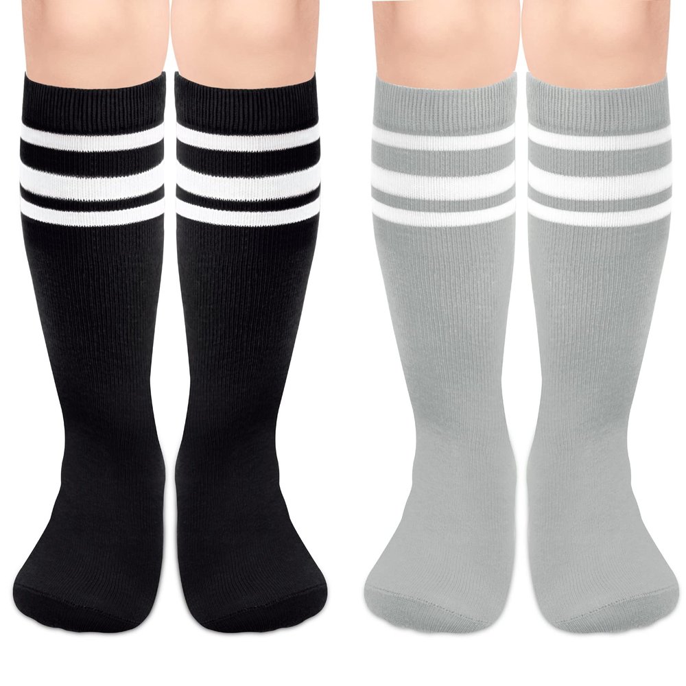Olreco Boys Soccer & Baseball Socks - Toddler to Youth (4-6), 2 Pairs