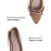 Hee grand Women's Rhinestone Pointed Toe Flats Elegant Crystal Dress Shoes for Wedding,Khaki 6 view 3