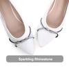 Hee grand Women's Rhinestone Pointed Toe Flats Elegant Crystal Dress Shoes for Wedding,White 8 view 2