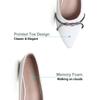 Hee grand Women's Rhinestone Pointed Toe Flats Elegant Crystal Dress Shoes for Wedding,White 8 view 3
