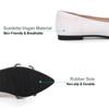 Hee grand Women's Rhinestone Pointed Toe Flats Elegant Crystal Dress Shoes for Wedding,White 8 view 4