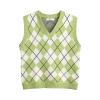 Hyipels Women's Sweater Vest,Y2K Sleeveless Pattern Preppy Style Knitted Crop Tank Top for Girl view 1