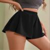 SOFULU Wide Leg Solid Track Shorts (Color : Black, Size : Medium) view 1