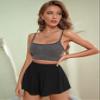 SOFULU Wide Leg Solid Track Shorts (Color : Black, Size : Medium) view 4