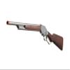 Golden Ball & Eagle 1887 Long Lever Action Airsoft Full Metal Shotgun - Realistic Shell Ejection, Real Wood, 300 FPS (Silver) view 4