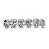 Glossy Skull Gold Braces Tooth Set Dress Ornaments, Plated in Rose Gold view 2