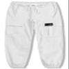 Cromoncent Girls Womens Cargo Pants Elastic Waist Lightweight Outdoor Jogger Pants 1# White L