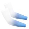 Feeke 2-Pairs Arm Sleeves for Men and Women - Tattoo Cover Up - Cooling Sports Sleeve - White & Blue view 1