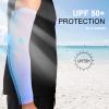 Feeke 2-Pairs Arm Sleeves for Men and Women - Tattoo Cover Up - Cooling Sports Sleeve - White & Blue view 2