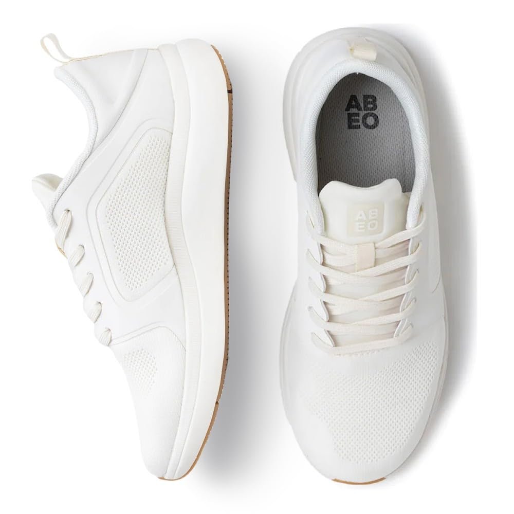 ABEO MXV Cruise Walking Shoes Women | Orthopedic Shoes for Women | Built-in Plantar Fasciitis Insoles | Plantar Fasciitis Relief Off White, 6.5 Medium