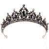 Beaupretty Gothic Rhinestone Crown for Women Baroque Style Bridal Tiara Hair Accessory Elegant Wedding Headpiece for Brides and Special Occasions view 1