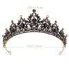 Beaupretty Gothic Rhinestone Crown for Women Baroque Style Bridal Tiara Hair Accessory Elegant Wedding Headpiece for Brides and Special Occasions view 2