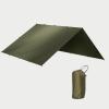 SLDAGe Camping Tarp Waterproof, Hammock Rain Fly Tent Tarp, Rectangle Lightweight Camping Tarps, Portable Rain Fly with Carry Bag for Camping Backpacking Hiking - Olive Green,4x4m view 1