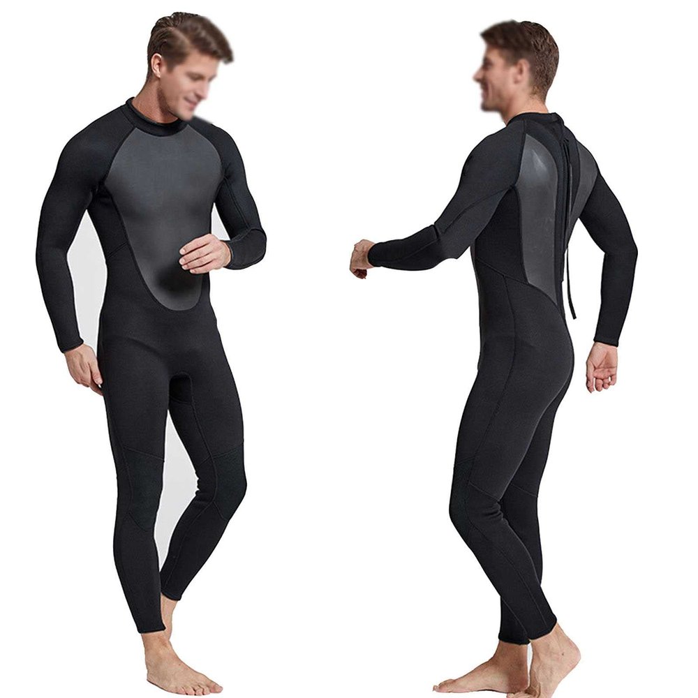 Full Body Swimsuit Wetsuit Rash Guard Diving Suit for Men Adult One Piece Long Sleeve UV Protection Swimwear