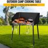 AHLOKI Carbon Steel Camp Cooking Table with Tabletop and Detachable windscreen Dutch Oven Tables, Four Legs for Grill Travel Table Outdoor Picnic, Beach,BBQ,backyards,30 x 16 inch view 3