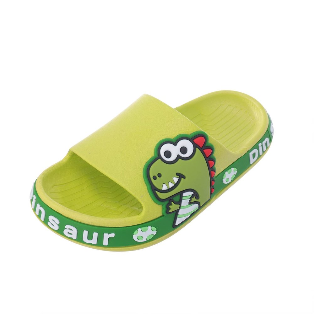 New Dinosaur Children Slippers Cute Cartoon Beach Slippers for Kids PVC Non Slip Boys Girls Summer 3 Yr Old Girl Gifts (Green, 4.5-5 Years)