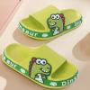 New Dinosaur Children Slippers Cute Cartoon Beach Slippers for Kids PVC Non Slip Boys Girls Summer 3 Yr Old Girl Gifts (Green, 4.5-5 Years) view 2
