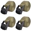 TRIWONDER Cinch Tie Down Strap Lashing Straps Heavy Duty Nylon Straps with Cam Buckles for Cargo, Trucks, Boat, Motorcycle,SUP, Kayak, Canoe, Trailer (1.5m, Green - 4 Pack) view 1