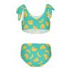 Aflyko Fruit Girls' Swimwear Yellow Banana Aqua 2-Piece Bikini Set Summer Swimsuit Holiday Bathing Suit Hawaii Beachwear Pool Water Sport Tankini Set 4T view 2