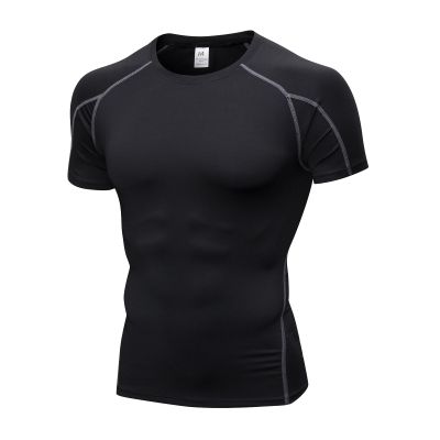 CARGFM Compression Shirt Men, Short Sleeve Football Basketball T Shirts, Cool Dry Tight Baselayer Undershirts Top for Workout Athletic Running Gym