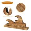 Shankala Upscale Hook Sword Stand - Two-Layer Wall Mounted Samurai Sword Hanger for Katana, Wakizashi & Tanto Weapon Rack - Solid Wood Color view 4