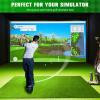 aikeec Golf Simulator Impact Screen: Ultra Clear Golf Impact Screen for Indoor Golf Training, 8.2 ft x 8.2 ft Impact Screen for Home Projector Practice with 38 pcs Grommet Holes view 2