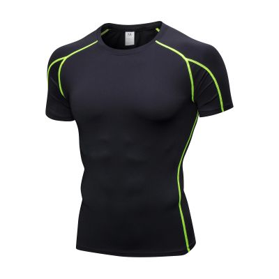 CARGFM Compression Shirt Men, Short Sleeve Football Basketball T Shirts, Cool Dry Tight Baselayer Undershirts Top for Workout Athletic Running Gym