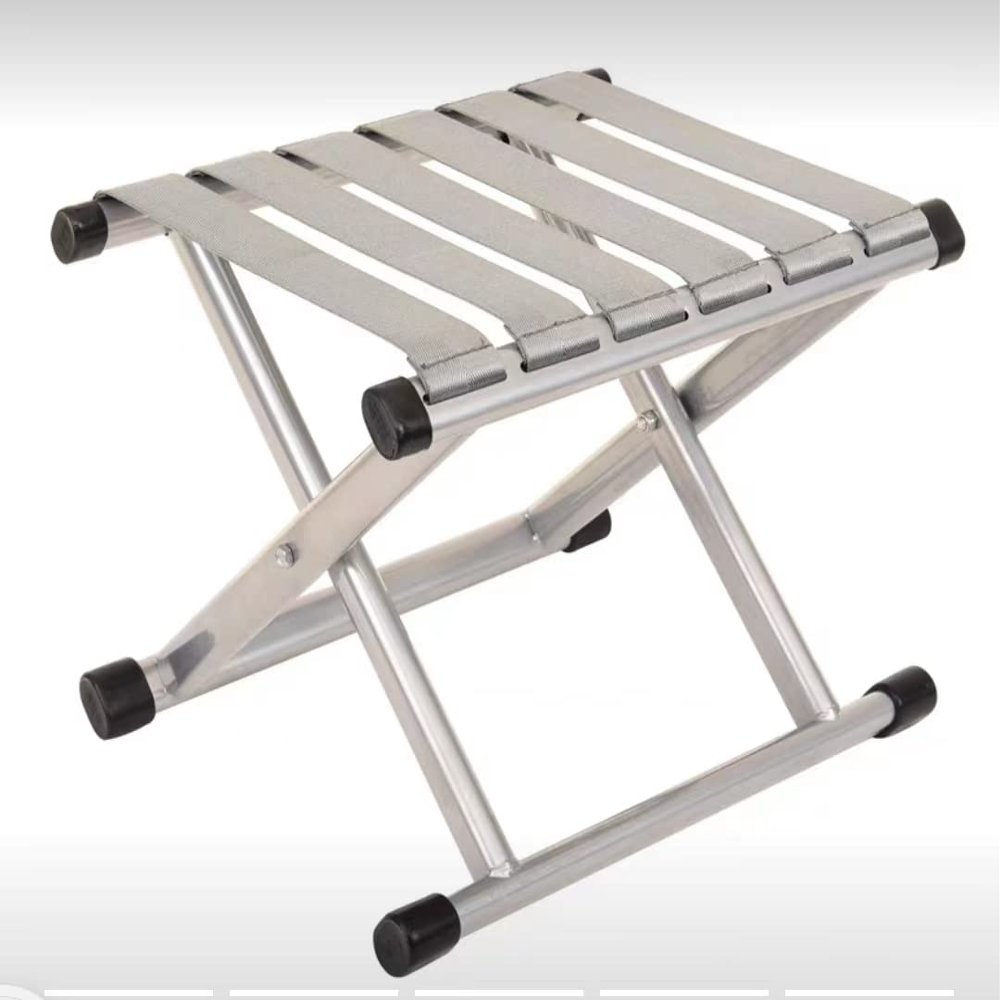 Anchilly Folding, Portable Small Stool, Outdoor Folding Chair, CampingHiking Fishing Chair, Small Bench for Home use. (Silver)