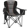 ALPHA CAMP Oversized Camping Chair Heavy Duty Lawn Chair with Cooler Bag (Black) view 1
